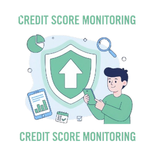 Credit Score Monitoring Dashboard Illustration